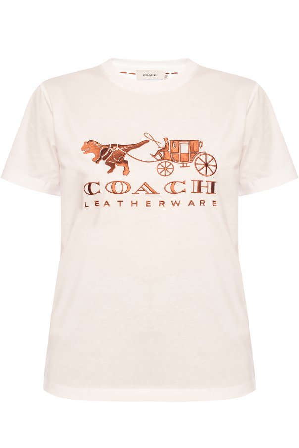 Cream T - shirt with logo Coach - A BATHING APE BAPE x COACH Rexy